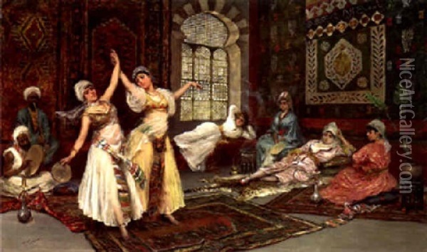 Dancers Of The Harem Oil Painting - Fabio Fabbi