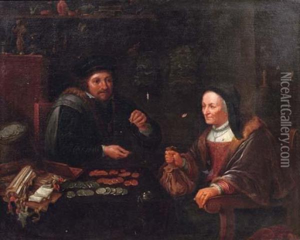 The Tax Collector Oil Painting - David The Younger Teniers