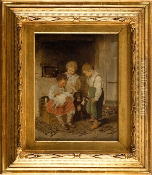 Doctors And A Doll Oil Painting - Franciszek Streitt