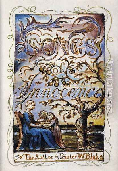 Songs Of Innocence (Title Page) Oil Painting - William Blake