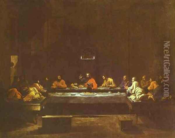 The Last Supper Oil Painting - Nicolas Poussin