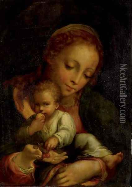 The Madonna and Child 2 Oil Painting - Emilian School