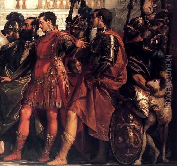 The Family of Darius before Alexander (detail) 2 Oil Painting - Paolo Veronese (Caliari)