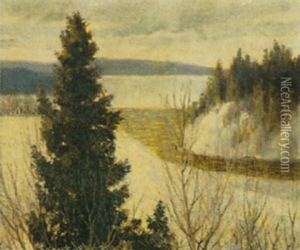 March In The North Oil Painting - Francis Hans Johnston