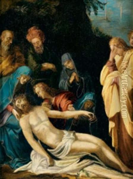 Deposition De Croix Oil Painting - Frans II Francken