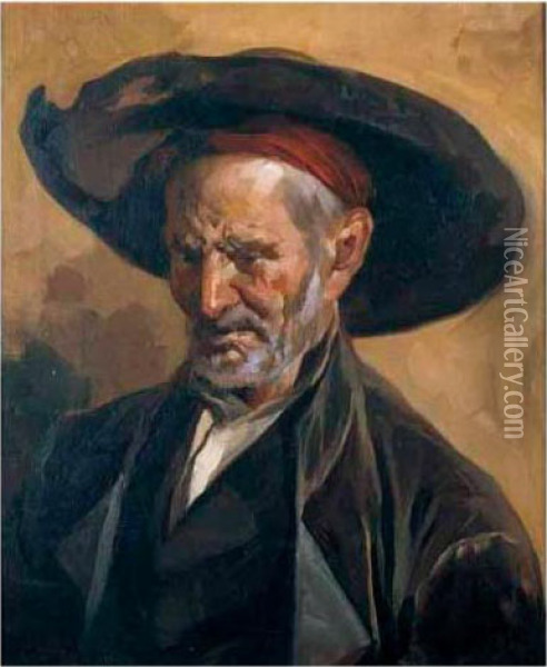 Viejo Valenciano (valencian Man) Oil Painting - Joaquin Sorolla Y Bastida