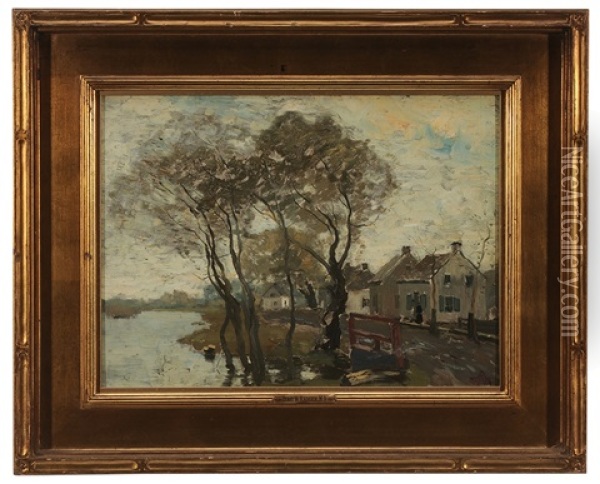 Waterfront Village Oil Painting - Henry Ward Ranger