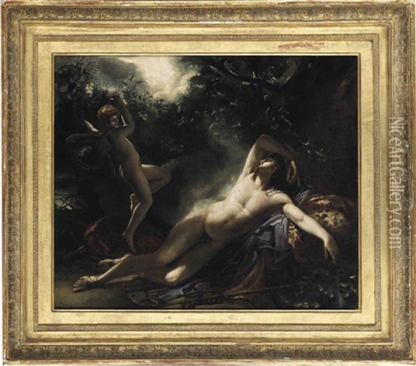 The Sleep Of Endymion Oil Painting - Anne-Louis Girodet de Roucy-Trioson