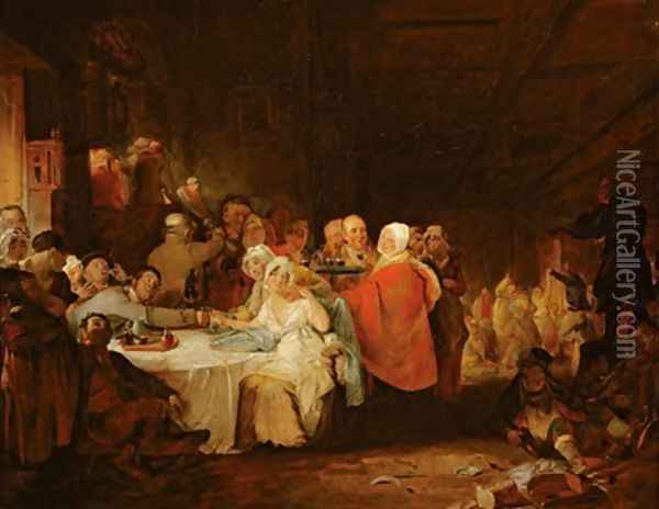 A Scotch Wedding 1811 Oil Painting - William Home Lizars