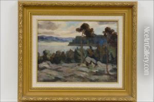 Maisema - Landskap. Oil Painting - Jalmari Ruokokoski