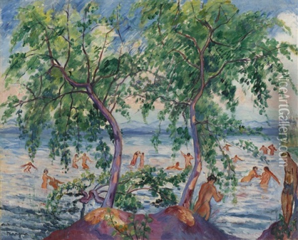 La Baignade, Colombier Oil Painting - Henri Charles Manguin