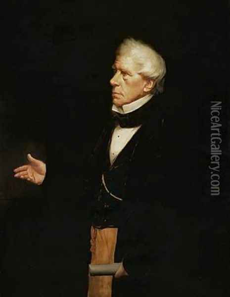 Portrait of Henry Peter Baron Brougham and Vaux 1778-1868 Oil Painting - J. Mayall
