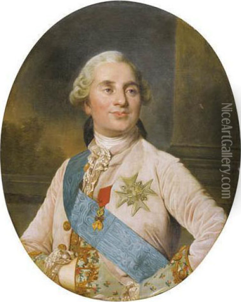 Portrait De Louis Xvi En Buste Oil Painting - Joseph Siffrein Duplessis