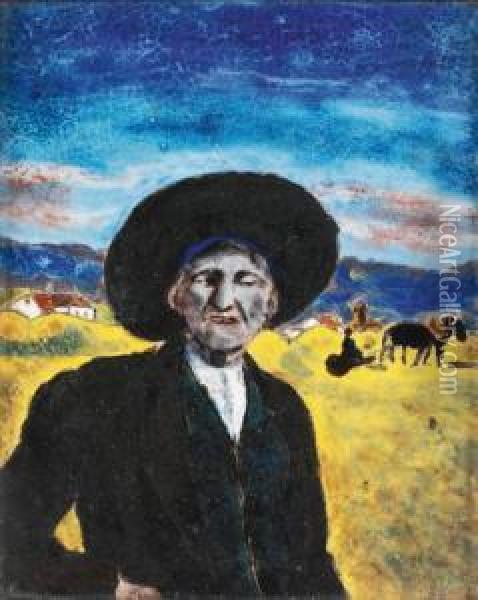 Segoviano Oil Painting - Daniel Zuloaga Olaya