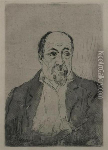 Portrait Eines Herren Oil Painting - Paul Signac