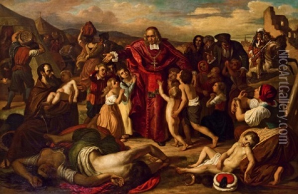 Affiches Graf Kolonitz, Bischof Von Neustadt Oil Painting - Carl Rahl