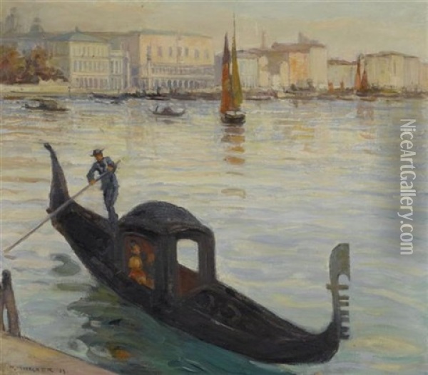 Gondoliere In Venedig Oil Painting - Alfred Marxer