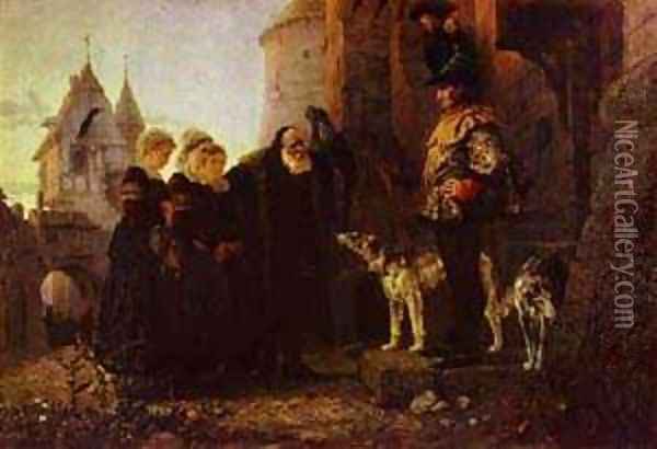 Le Droit Du Seigneur 1874 Oil Painting - Vasily Polenov