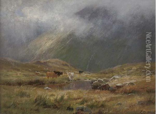Mist Over The Highlands Oil Painting - Louis Bosworth Hurt