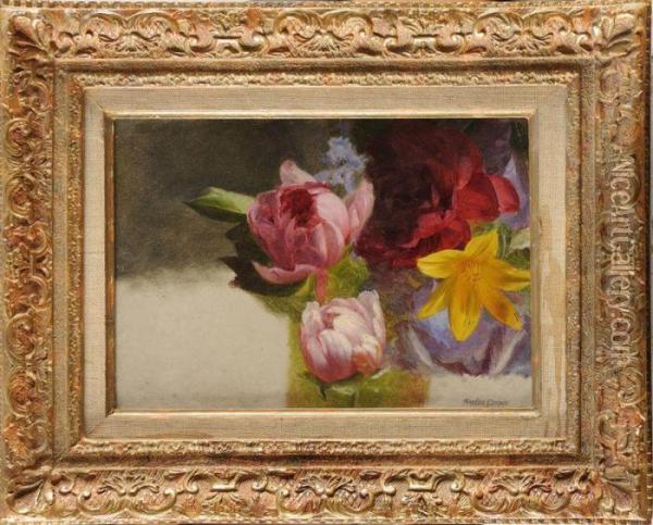 Bouquet De Tulipes Oil Painting - Charles Etienne Corpet