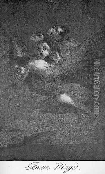 Caprichos - Plate 64: Bon Voyage Oil Painting - Francisco De Goya y Lucientes