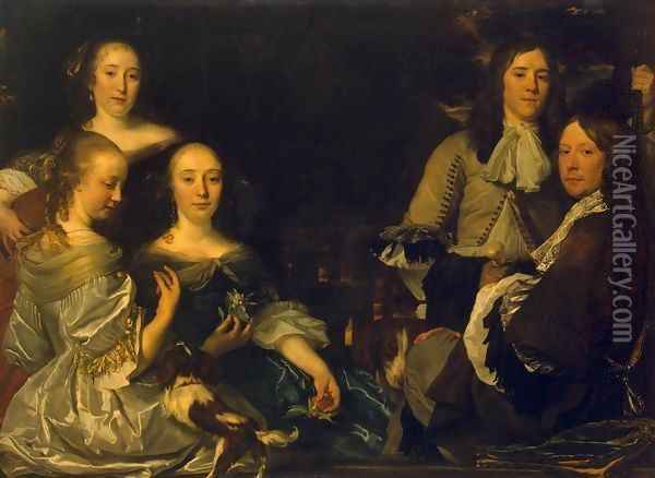 Family Portrait Oil Painting - Abraham van den Tempel