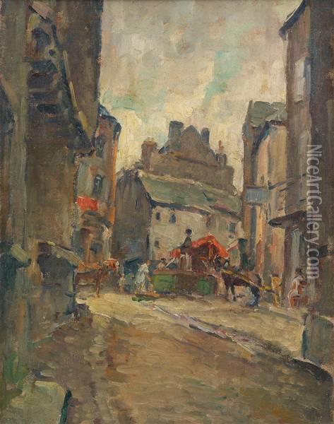 Ruelle En Auvergne Oil Painting - Georges Lemmers