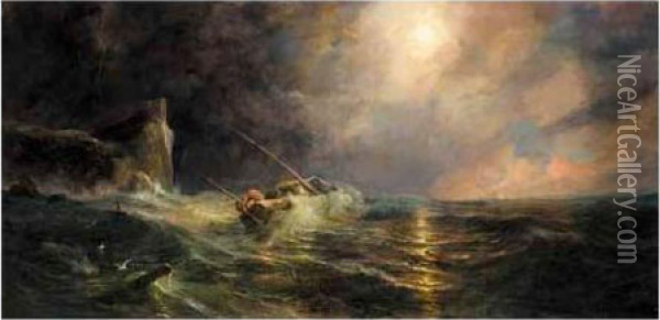 Shipwreck Oil Painting - Theodore Gudin