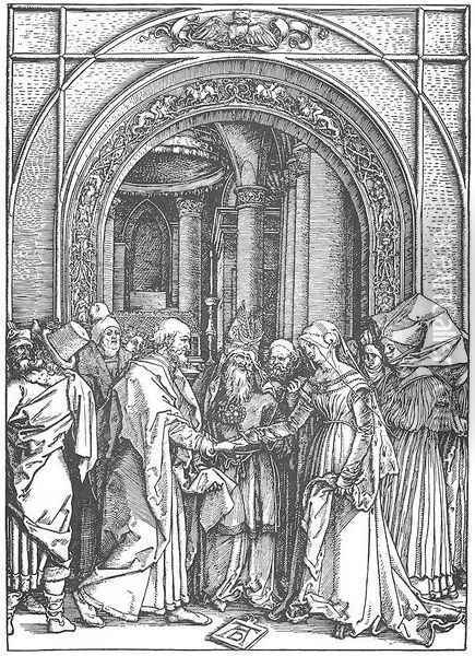 Life of the Virgin 6. Marriage of the Virgin Oil Painting - Albrecht Durer