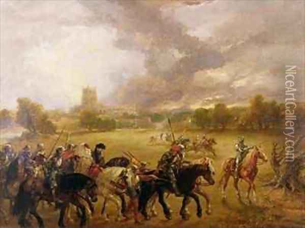 Queen Margaret of Anjou taken Prisoner after Tewkesbury Oil Painting - Sir John Gilbert