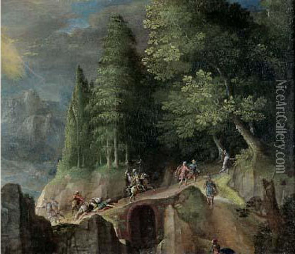 La Conversion De Saint Paul Oil Painting - Pieter Snayers