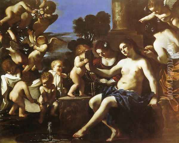 The Toilet of Venus Oil Painting - Guercino