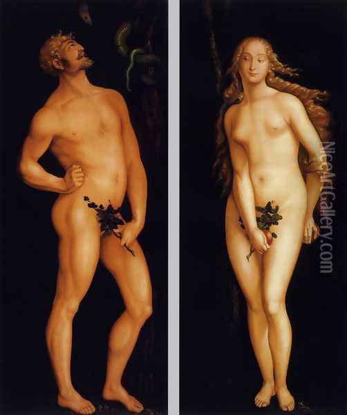 Adam and Eve 1524 Oil Painting - Hans Baldung Grien