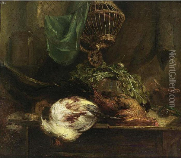A Still Life With Dead Game Oil Painting - Maria Vos