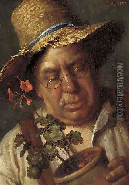 The gardener Oil Painting - William Fitz