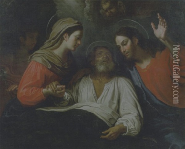 Il Transito Di San Guiseppe Oil Painting - Giovanni Battista Merano