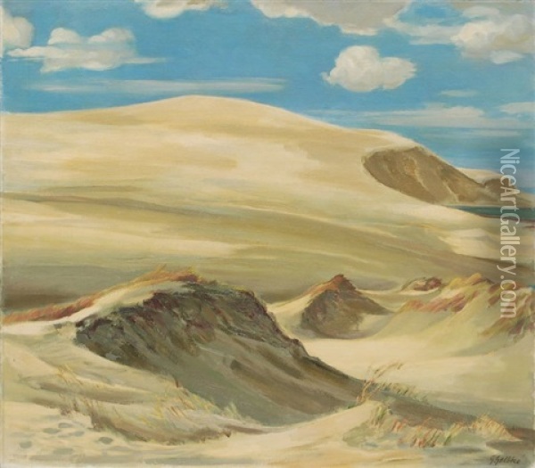 Kurische Wanderdunen Oil Painting - Georg Hermann Gelbke