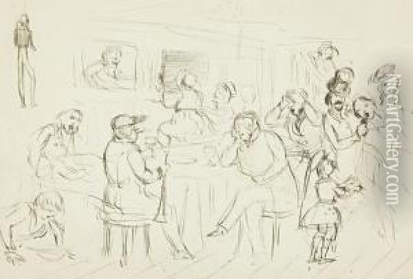 Sketch Of The Lempriere Family Oil Painting - Sir John Everett Millais