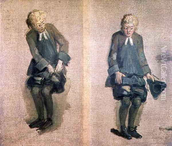 Two Sketches of David Garrick (1717-79) in Character Oil Painting - Johann Zoffany