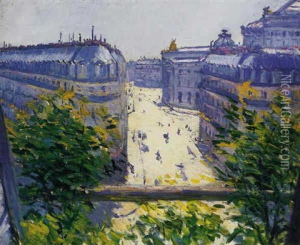 La Rue Halevy, Vu D'un Balcon Oil Painting - Gustave Caillebotte