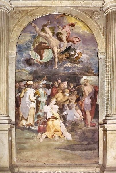 The Sermon of John the Baptist Oil Painting - Pellegrino Tibaldi