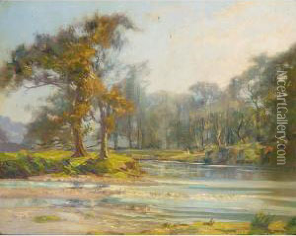 River Dwryd Oil Painting - Augustus William Enness