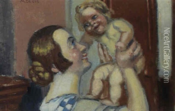 Mutter Mit Kind Oil Painting - Maurice Denis