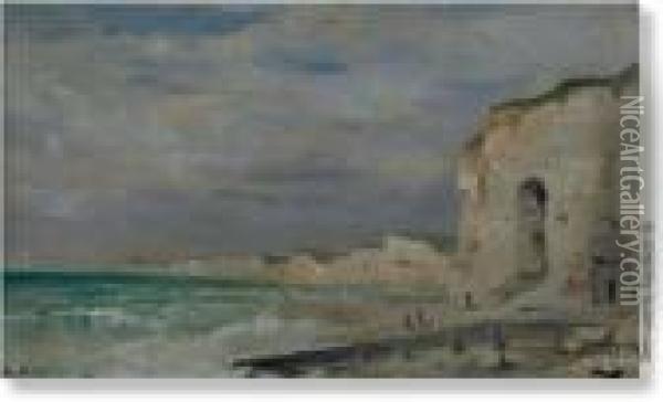 Breton Rocky Coast Oil Painting - Robert Mols