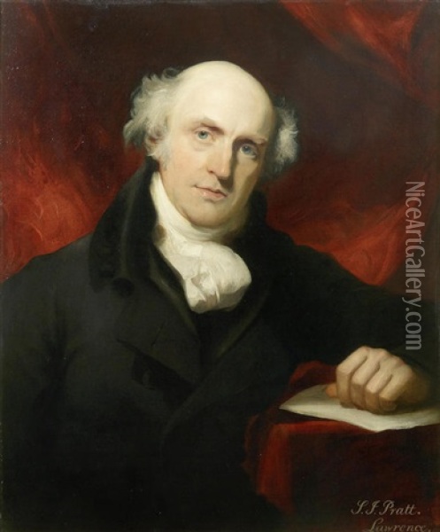 Portrait Of Samuel Jackson Pratt Oil Painting - Thomas Lawrence