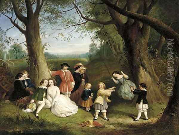 The swing Oil Painting - Robert George Talbot Kelly
