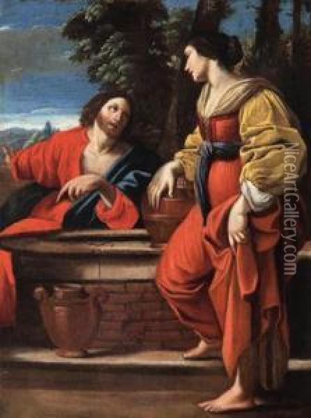 Christus Und Die Samariterin Am Brunnen Oil Painting - Sisto Badalocchio