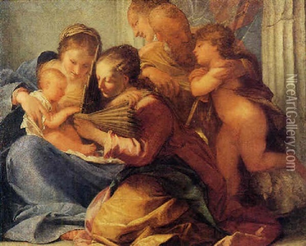 Madonna Bimbo E Santi Oil Painting - Pietro (Libertino) Liberi