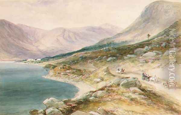 Queen Victoria 1819-1901 riding in her carriage, Glassalt Shiel, Loch Muick, 1882 Oil Painting - William Simpson