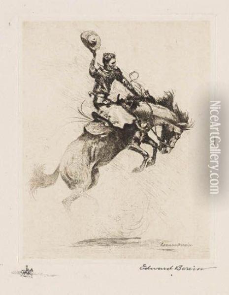 Little Bucking Horse Oil Painting - John Edward Borein